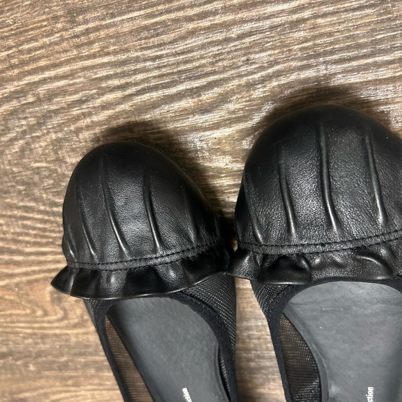 The Wishbone Collection 9M EUC near newBlack Leather Flats with Bow & mesh sides - Picture 6 of 13